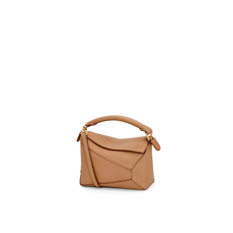 Loewe Mini Puzzle in Grained Calfskin -Sand