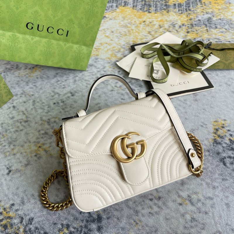 Gucci Marmont kleine Tasche-creme wei&szlig;