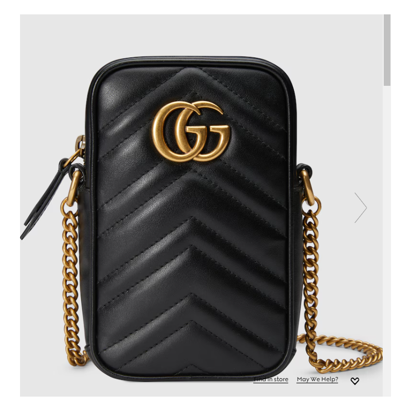 Gucci GG marmont Mini Shoulder Bag -Black