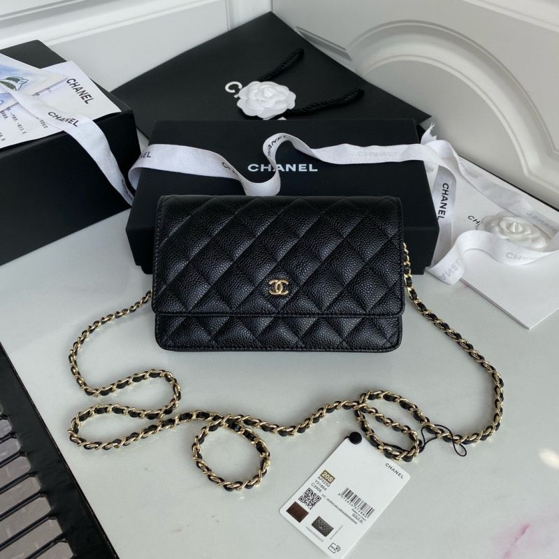 Chanel Classic Wallet on Chain in Grained leather-Black