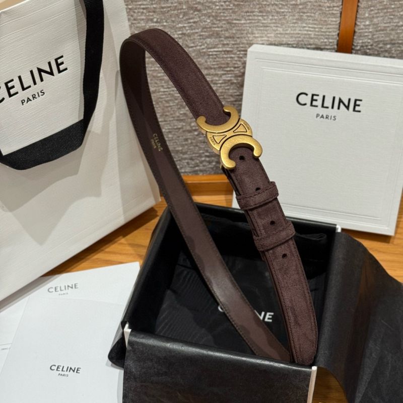 Celine Gürtel Triomphe Buckle 25mm in Suede calfskin