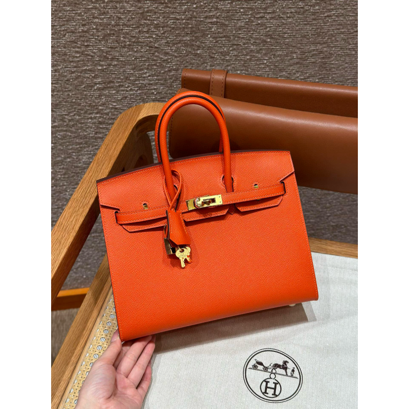 Hermes Birkin 25 / 30  in Epsom Leather-Orange