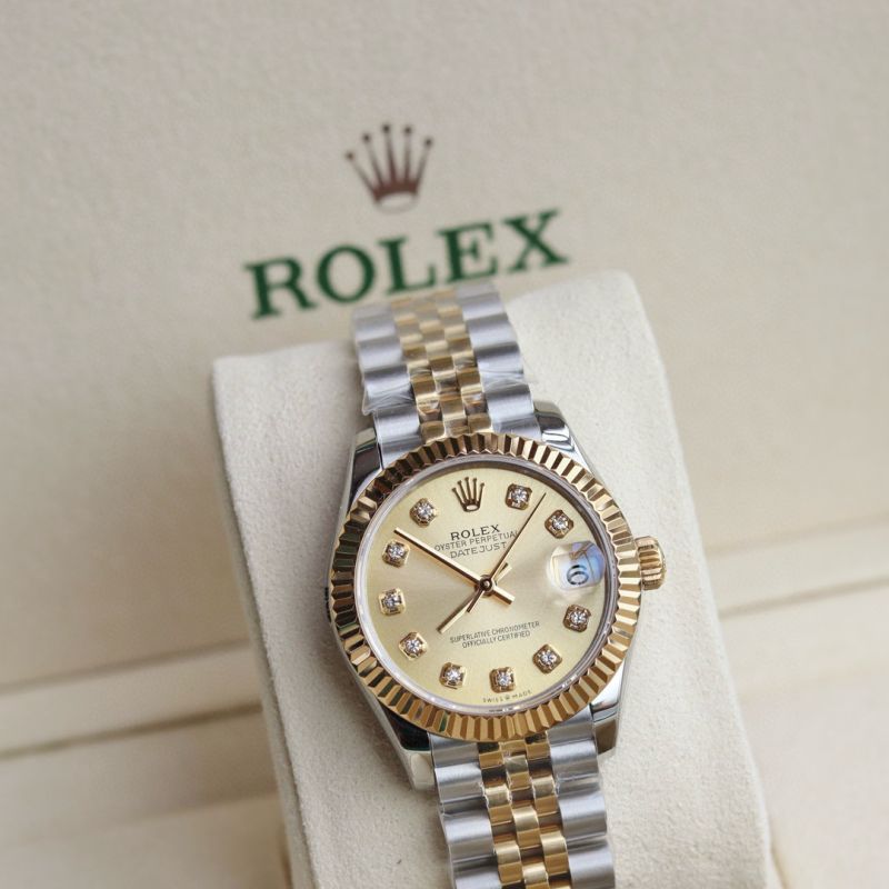 Rolex Lady Datejust 28mm, 31mm, Oystersteel, Diamonds, Yellow gold  