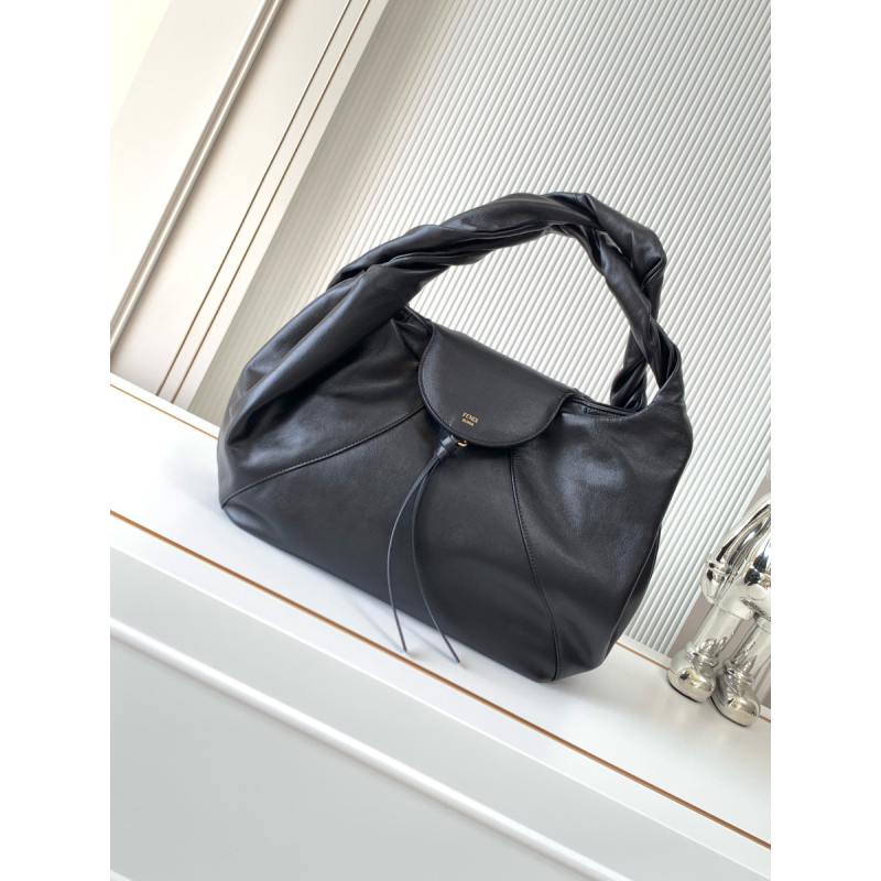 Fendi Spy Large Tasche aus Leder in Schwarz