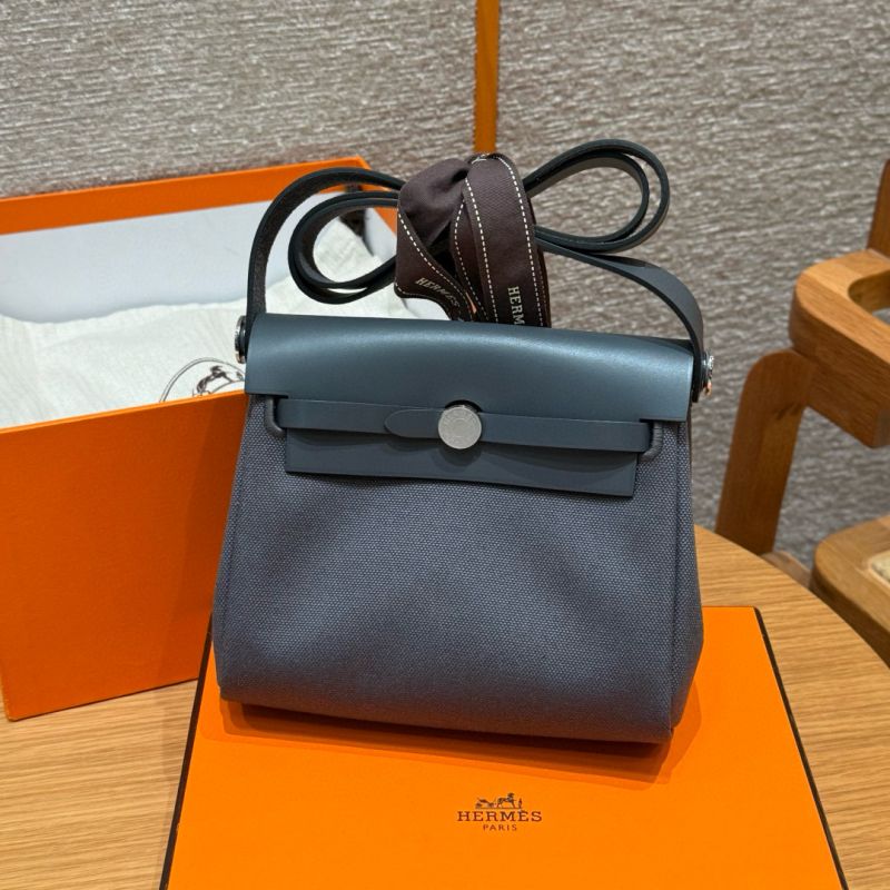 Hermes Herbag Mini Bag- ardoise/ ardoise