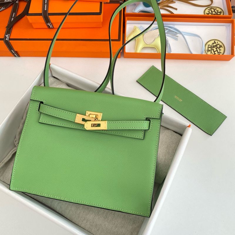 Hermes Kelly Danse Shoulder Bag-Vert Criquet 