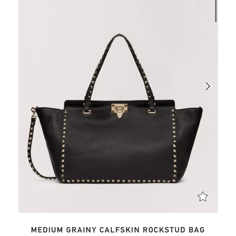  Medium Grainy Calfskin Rockstud Bag 