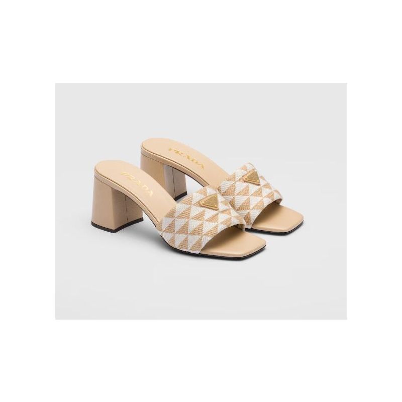 Prada Embroidered fabric sandals,  35-41