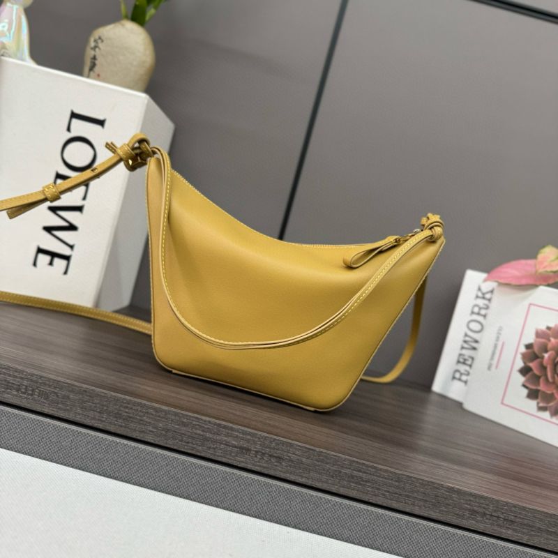Loewe Mini Hammock Hobo in Classic Calfskin-Yellow
