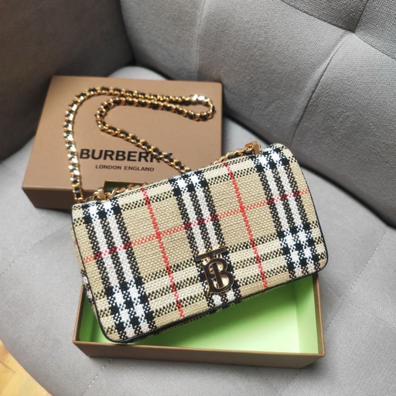 Burberry Check Chain Shoulder Bag