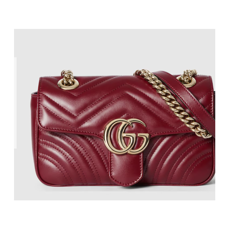 Gucci GG marmont Mini Shoulder Bag -Rosso Ancora Red