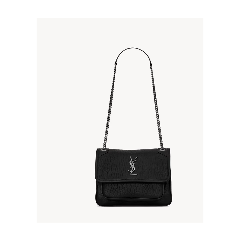 Saint Laurent Niki Baby in grained leather-Black