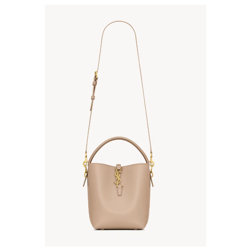 Saint Laurent LE 37 small in Shiny leather-Deep Beige