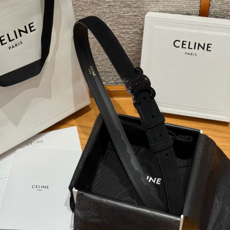 Celine Gürtel Triomphe Buckle 25mm in Suede calfskin