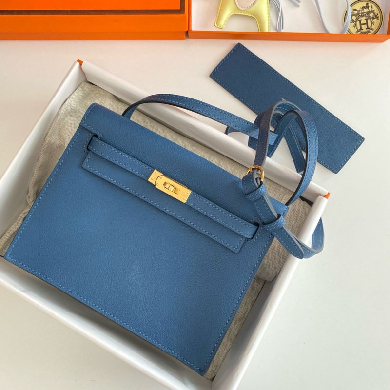 Hermes Kelly Danse Shoulder Bag-Deep blue