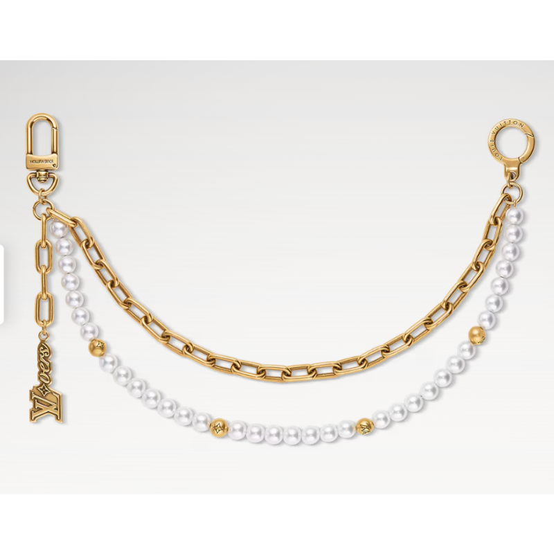 LV Chain Belt Pearls Bag Charm