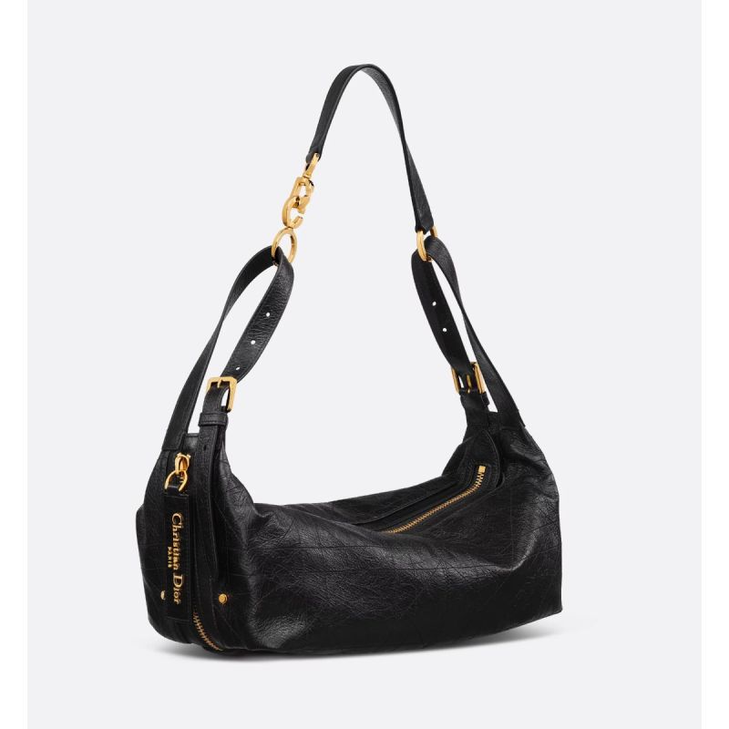 Dior Medium D-Journey Bag in Crinkled Calfskin